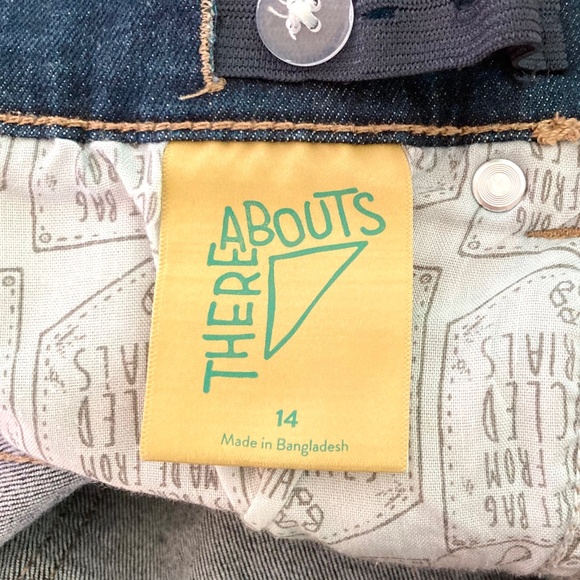 Boy’s size 14 Thereabouts gently used bootcut blue jeans with adjustable waist - Picture 6 of 7